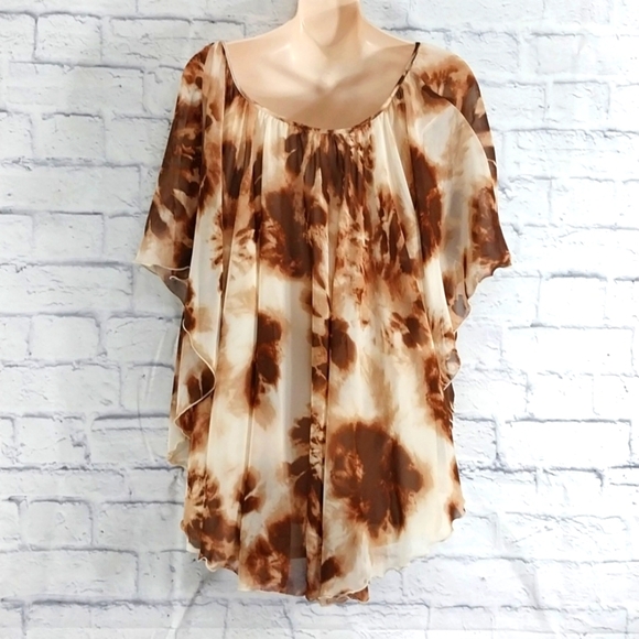 Est. 1946 Top Brown & Creme Sz 22/24W - Picture 5 of 6